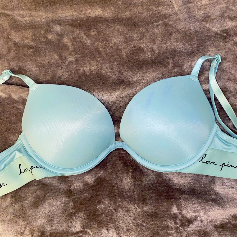 Mint colored PINK push up bra!